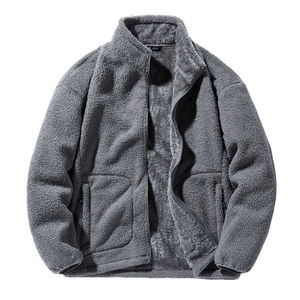 <b>Men's</b> Sherpa Fleece Plaid Shirt <b>Jacket</b> Cotton Woolen Casual Turn-down Collar Zipper Autumn Style Regular Fit Sherpa <b>Jacket</b> 2026 - Product Image 2