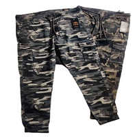 Pantalon de jogging pour homme à taille haute élastique, décontracté, en mélange coton-élasthanne, coupe ample, 6 poches cargo, brodé, séchage rapide