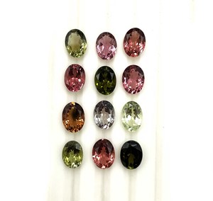 Turmalina natural multicolor de corte ovalado, gema facetada de 6*8 mm para la fabricación de joyas, certificada por IGI. - Product Image 4