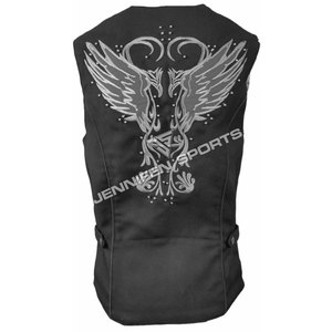Chaleco de Motociclista para Mujer de Alta Calidad, 100% Algodón, Transpirable, Ecológico, Resistente al Viento, Verano, Personalizable, Cuello en V - Product Image 3