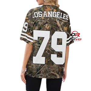 Maillot de football américain personnalisé pour hommes, équipe de Los Angeles 79, respirant, séchage rapide, maille ample, haut de sport ORVO SPORTS 100% - Product Image 2