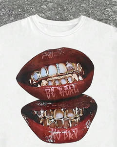 Camiseta Promocional Personalizada 100% Algodón Blanco, Tejido Transpirable, Compresión, Manga Corta, Corte Holgado, Impresión Gráfica, Marca Personalizada - Product Image 3