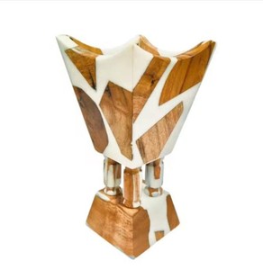 New Arrival 2026 Wooden Resin bakhoor burner Sandalwood mubakhar <b>diffuser</b> Red brown geometric Aromatic <b>diffuser</b> all-season - Product Image 3