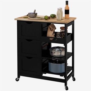 Carrello Portaoggetti Moderno per Cucina, Design Regolabile in Quercia, Acciaio al Carbonio, Plastica e Vetro - Product Image 2