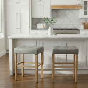 Taburete de Bar, Taburete de Cocina, Taburete de Bar Moderno Tapizado en Cuero PU sin Respaldo - Product Image 2