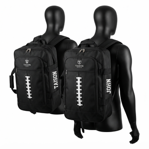 Sac de sport TAISON SPORTS Premium 300 GSM 600D en PU alvéolé bleu et noir, pour kit de football américain, 30-40L, logo personnalisé - Product Image 3