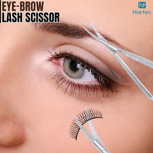 Tijeras de precisión para cejas y pestañas Spring Scissor de 4.7 pulgadas, portátiles, antideslizantes, de acero inoxidable, para recortar cutículas. - Product Image 6