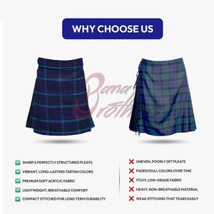 Tela de Mezcla de Lana de Alta Calidad, Tartán Escocés Tradicional, Kilt para Ocasiones Formales, Vestido Escocés, Tartán Escocés - Product Image 2