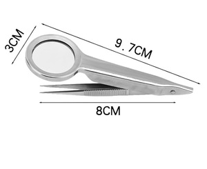 Pinzas de Precisión Profesionales, Duraderas y Ligeras de Acero Inoxidable para Eliminar Espolones de Cejas, con Punta Fina y Enfoque - Product Image 5