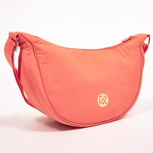 Sac bandoulière léger en forme de boulette orange pâle, sac à bandoulière réglable de couleur unie - Product Image 2