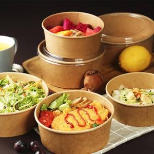 Nouveauté 2025 – Bols jetables écologiques en papier kraft avec couvercle, finition mate, logo personnalisé pour soupes chaudes, nouilles et emballages alimentaires - Product Image 2