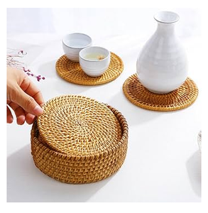 Nouveauté : Sous-verre et set de table en rotin, sous-verre anti-brûlure en rotin personnalisé, derniers modèles faits main, meilleures ventes - Product Image 1