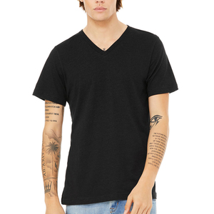 Camiseta de Cuello en V para Hombre, 100% Algodón, Alto Rendimiento, Hecha a Medida, Color Liso, Cuello en V, Manga Corta, Corte Regular, Camisetas de Verano - Product Image 1