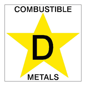 Etiquetas de Advertencia Brady para Metales Combustibles, Vinilo Adhesivo Duradero Amarillo/Negro para Áreas Industriales de Manipulación de Metales - Product Image 3