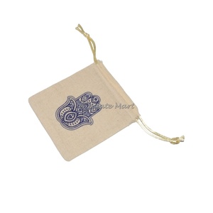 Bolsa de terciopelo con cordón de algodón para regalo de piedra reutilizable natural Tr EE Of Life Bolsa estampada con acento para embalaje y regalo de piedra - Product Image 6