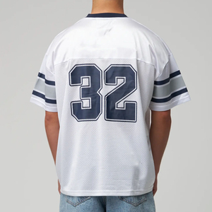 Camiseta Deportiva Ligera de Malla, Personalizable con Nombre y Número, Estilo Retro, Corte Cuadrado, para Fanáticos del Fútbol Americano - Product Image 4
