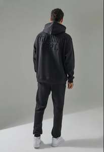 Sudadera Personalizada para Hombre de Alta Calidad, 100% Algodón, Fabricada por OEM, Sudadera Unisex Gruesa con Estampado de Letras y Relieve 3D, Sudadera con Capucha para Gimnasia - Product Image 2