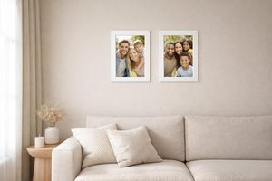 Cadre photo en bois vintage moderne fait main pour la décoration de la maison, salon, chambre, cadre mural pour affichage de portraits de famille - Product Image 3