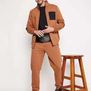 Ensemble survêtement homme hiver à capuche respirant en polyester et coton, personnalisé avec strass, streetwear de haute qualité - Product Image 3