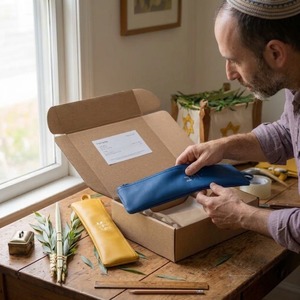 Wholesale Waterproof Polyester Judaica Lulav <b>Bag</b> Embroidered Hebrew Lulav <b>Carrier</b> Case Dustproof & Portable <b>for</b> Sukkot - Product Image 5