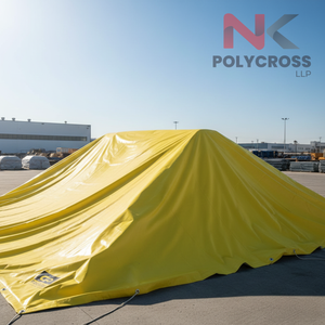 Feuille de PVC multicouche ignifuge Go Paulin pour la construction industrielle, usage extérieur, robuste, imperméable, 200 g/m², certifiée CE, Inde - Product Image 4