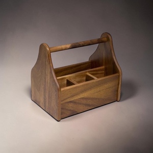 Porte-ustensiles de cuisine classique en bois d'acacia de qualité supérieure, résistant à l'eau, fait main, pour ranger les couverts, par Unicorn Handicrafts - Product Image 5