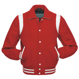 แจ็คเก็ต Varsity Letterman หนังวัว แต่งขนฟ็อกซ์ที่ไหล่ ไซส์ใหญ่ ระบายอากาศได้ดี ผลิตในปากีสถาน สำหรับฤดูหนาว - Product Image 1