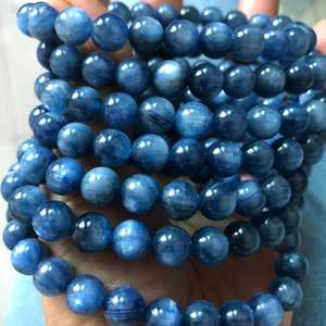 ลูกปัดพลอยไคยาไนต์สีน้ำเงินธรรมชาติ ร้อยเป็นเส้น ลูกปัดพลอยแบบหลวม สำหรับทำเครื่องประดับ DIY สร้อยข้อมือ สร้อยคอ งานฝีมือ - Product Image 3