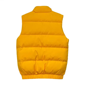Chaleco Acolchado con Capucha para Hombre, Cierre de Cremallera, Transpirable, Ligero, Ropa de Invierno, Estilo Urbano, 100% Poliéster, Color Sólido - Product Image 2