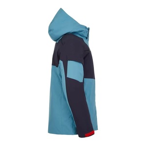 Chaqueta Impermeable con Capucha para Hombre, Diseño Color Block, Cierre de Cremallera, Corte Regular, para Invierno y Actividades al Aire Libre, Material de Poliéster - Product Image 3