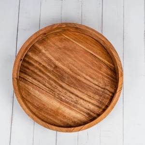 Rehman Craft Solid Acacia Wooden <b>Rectangle</b> Storage Serving Tray Deep Rim Ottoman <b>Coffee</b> <b>Table</b> Breakfast Platter Modern Design - Product Image 3