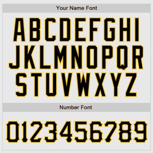 Camiseta de Béisbol Personalizada con Nombre de Equipo, Diseño a Rayas Blanco, Negro y Amarillo, Exportación Mundial OEM ODM, Sublimada - Product Image 2