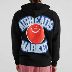 Sweat à capuche d'hiver pour homme avec logo imprimé en relief personnalisé, design épais et imprimé en relief, basique, en coton mélangé, coupe oversize à épaules tombantes - Product Image 2