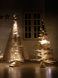 Sapin de Noël en bois, décoration festive, décoration de Noël en bois, sapin de Noël écologique, artisanat en bois naturel - Product Image 4