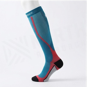 North Approach Knee High Compression <b>Socks</b> Blue Red <b>Breathable</b> Running <b>Socks</b> for Adults Summer - Product Image 3