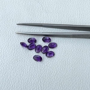 AAA Grade 6x8mm naturel violet améthyste à facettes coupe ovale en gros pierres précieuses en vrac pour la fabrication de colliers calibré usine meilleur - Product Image 2
