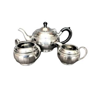 High Quality Stainless Steel Metal Tea Set Coffee and Tea Service <b>Pots</b> and <b>Tray</b> for Home Use Quality Kettle for Kitchen Use - Product Image 1