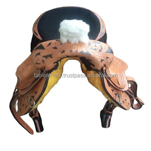 Cuir de vache véritable fabriqué à la main personnalisé Western Pleasure Trail Horse Riding Saddle Cowboy Style Antique Design en vrac - Product Image 2