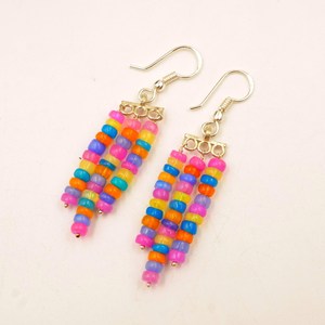 Boucles d'oreilles en opale éthiopienne, perles multicolores, argent sterling 925, plaqué or 18 carats, style bohème, pour femmes - Product Image 1