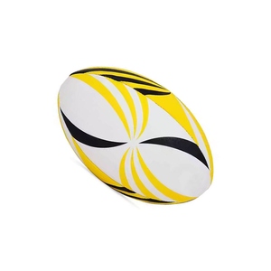 Ballon de rugby en cuir PU de haute qualité, toucher doux, léger, durable, ballon d'entraînement et de match, logo personnalisé, ballon de sport professionnel, OEM - Product Image 2