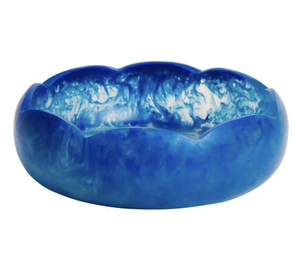 Handmade Polished Resin Bowl Modern Eco-Friendly Handicraft Yellow <b>Marbled</b> Design Food Serving - Product Image 5