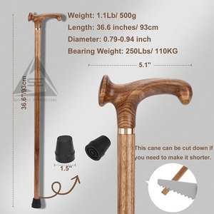 Bâtons de marche en bois légers et modernes, fournis directement par l'usine - Bâtons de camping durables et antidérapants, accessoires de plein air portables - Product Image 3