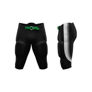 Mens <b>Padded</b> American Football Pants Belt Closure Fitted Athletic Practice Game Performance Sportswear Adult Football Apparel - Product Image 5