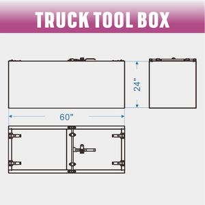 กล่องเครื่องมือประตูสวิงคู่อลูมิเนียม (พร้อมตัวล็อคลูกเบี้ยวและงานหนัก) ขัดเงาพื้นผิว - Product Image 6