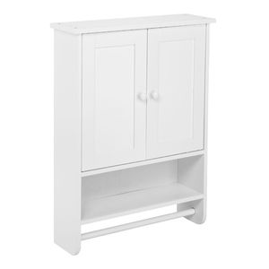 Armadietto a Doppia Anta (65 X 48.7 X 14.6cm) da Parete per Bagno con Spazio per Lavatrice - Product Image 4