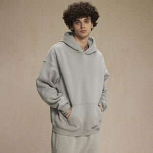 Sweat-shirts à capuche 350 g/m² de haute qualité, unisexes, coupe courte, pour hommes, avec impression en relief et broderie personnalisées - Product Image 3