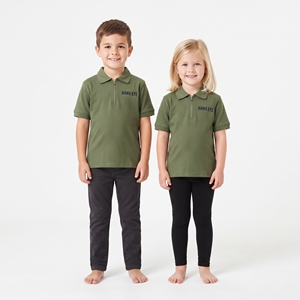 Polo en coton tendance pour enfants, unisexe, haut décontracté à manches courtes, col rabattu, tenue scolaire décontractée, logo personnalisé - Product Image 3