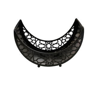 Bandeja de Hierro Hueca con Caligrafía Árabe para Dulces Eid Mubarak, Set de Decoración para Fiesta de Ramadán con Luna y Estrella, Soporte Metálico para Exhibición de Alimentos - Product Image 3