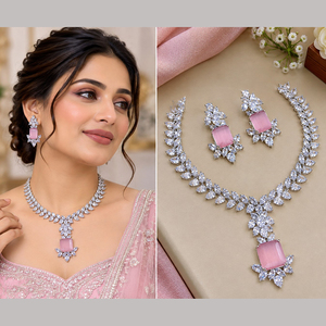 Ensemble collier et boucles d'oreilles pour femme JeweleMarket, plaqué or et argent, avec cristaux et strass, style ethnique, pour mariage, fiançailles, anniversaire, fête, cadeau - Product Image 1