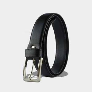 Ceinture en cuir de vachette marron avec boucle rectangulaire argentée, style décontracté et durable - Product Image 4